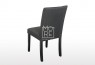 Lodge Fabric Dining Chair Black with Espresso Legs