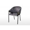 Manhattan Velvet Dining Chair Charcoal