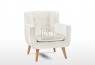 Georgia Boucle Fabric Accent Chair White