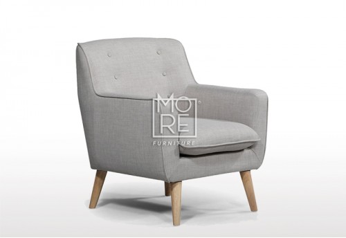 Georgia Fabric Accent Chair Linen