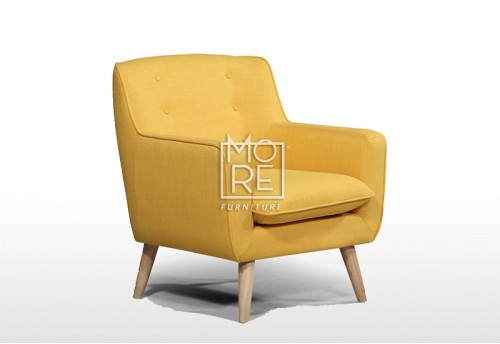Georgia Fabric Accent Chair Yellow