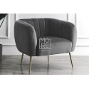 Monet Velvet Accent Chair Slate