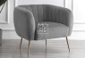 Monet Velvet Accent Chair Soft Grey