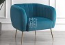 Monet Velvet Accent Chair Turquoise