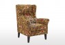 Bliss Velvet Wing Chair Chinoiserie Pheasant Digital Print