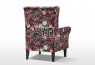 Bliss Velvet Wing Chair Floral Digital Print