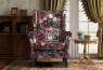 Bliss Velvet Wing Chair Floral Digital Print