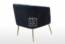 Perla Velvet Accent Chair Black with Gold Legs