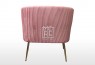 Perla Velvet Accent Chair Dusk with Gold Legs