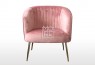 Perla Velvet Accent Chair Dusk with Gold Legs