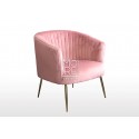 Perla Velvet Accent Chair Dusk with Gold Legs