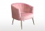 Perla Velvet Accent Chair Dusk with Gold Legs