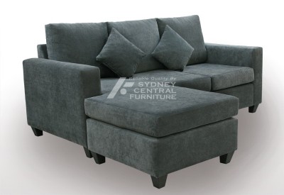 LG SB 3 Seater Chaise Fabric Sofa Bed with Foam (Custom Made)