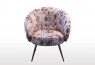 York Deluxe Velvet Accent Chair Pink Floral