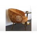 York Deluxe Velvet Accent Chair Gold