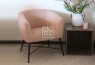Suffolk Wool Accent Chair Blush