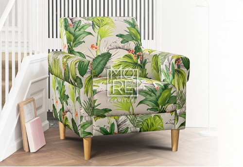 Floriana Digital Print Accent Chair Australian Rainforest