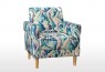 Floriana Digital Print Accent Chair Sapphire Coast
