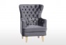 Elisa Velvet Accent Chair Slate
