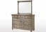 Boston Cedar Hardwood Dresser Provincial Grey with Mirror