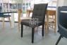Lodge Fabric Dining Chair Black with Espresso Legs