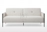 Yaris Fabric 3 Seater Sofa Bed White