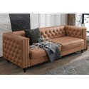 Mayfair PU Leather 3 Seater Sofa Tan
