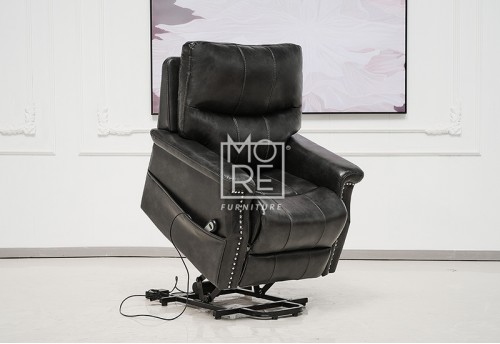 Comfort Rise Power Motion Lift Chair Faux Leather Black