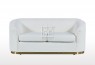 Bellissimo Oro Boucle Fabric 2 Seater Sofa White