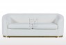 Bellissimo Oro Boucle Fabric 3 Seater Sofa White