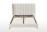 Blaze Premium Boucle Fabric Bed Frame White
