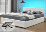 Monica PU Leather Gas Lift Storage Bed Frame White