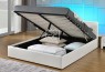Monica PU Leather Gas Lift Storage Bed Frame White