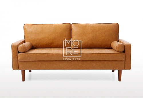 Coogee PU Leather 2.5 Seater Sofa Tan