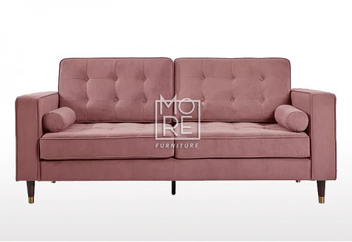 Fiona Velvet 3 Seat Sofa Pink