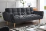 Jessie Fabric 3 Seater Sofa Bed Dark Grey