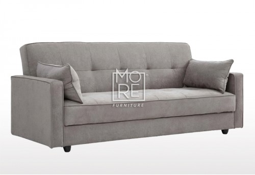 Junny Fabric 3 Seater Storage Sofa Bed Grey