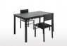 Leichhardt 75cm Table with 2 Chairs Black