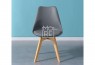 Oliver Replica Padded Dining Chair Grey