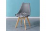Oliver Replica Padded Dining Chair Grey