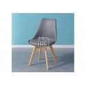 Oliver Replica Padded Dining Chair Grey