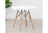 Oliver 80cm Round Dining Table White