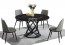 MM Newton 5Pce Black Sintered Stone Dining Suite with Black Leg