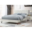Andy Rough Fabric Bed Frame Cream