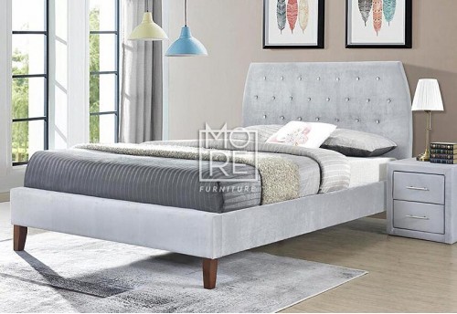 Angela Velvet Bed Frame Grey