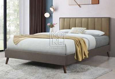 Rennie Fabric Bed Frame Brown