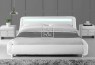 Thomas PU Leather Bed Frame White with LED Light