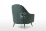 William Fabric Arm Chair Dark Green