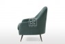 William Fabric Arm Chair Dark Green