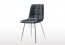 Fiore Faux Leather Black Dining Chair with Chrome Legs